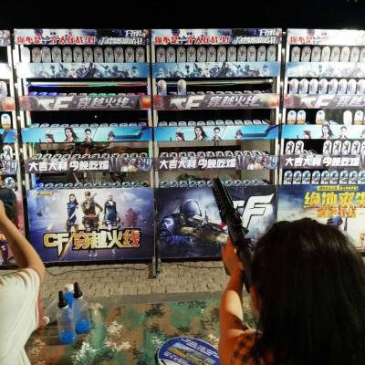 夜市射击游戏,光影交织的街头射击冒险